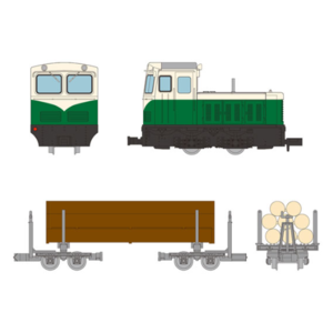 토미텍 철도 컬렉션 네로우 게이지 80 고양이 삼림 철도 S4형 디젤 기관차(투톤 칼라)+운재차 2량 세트 C